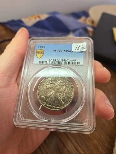 1942 50c Walking Liberty Half Dollar PCGS MS63