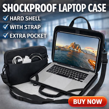 13-14" Laptop Case Hard Shell Carrying Tablet Bag Shockproof Shoulder Strap NEW