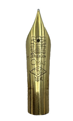 Omas 3000 Jerusalem 18K Gold F Nib for Fountain Pen, Nib Unit Only