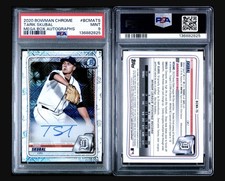 Tarik Skubal AUTO 2020 Bowman Chrome Mega Box Autographs PSA 9 Tigers BCMA-TS