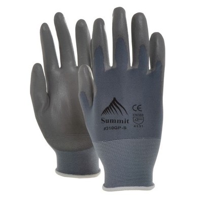 SUMMIT GLOVE INCORPORATED GripTech Grey Knit Work Gloves with Small,