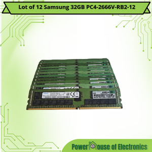 Lot of 12 Samsung 32GB PC4-2666V-RB2-12 | RDIMM | ECC Server