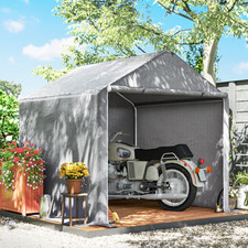 Temporary Garden Shed Storage Tent, Grey 6.5' x 6.5' x 6.5'