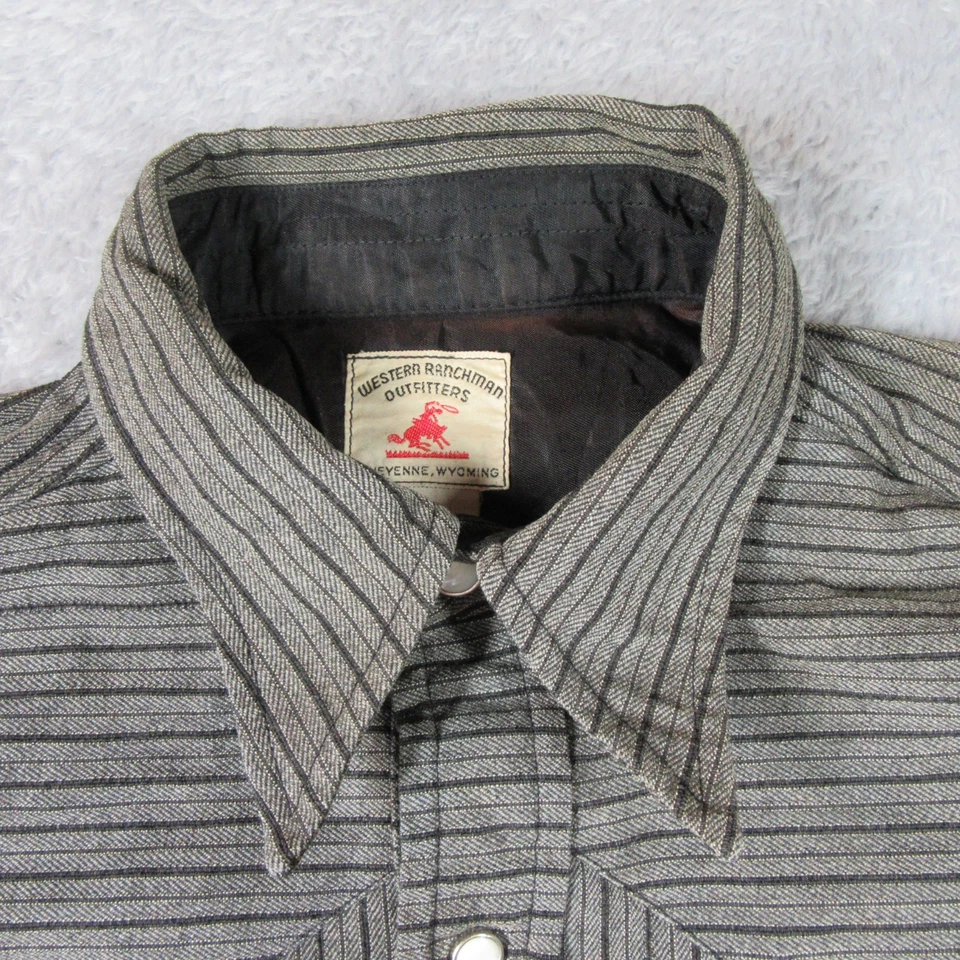 Camisa De Colección Western Ranchman Outfitters Para Hombre Mediana 15?-35 Años 40 Perla A Presión Foto 2 de 4