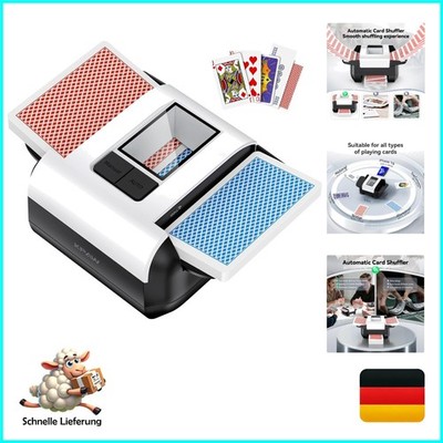 Automatischer Kartenmischer Kpaw Weiss Elektrisch für 1-2 Kartenspiele wieder...