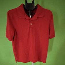 Croft Barrow Men's Red Polo Shirt L Short Sleeve Easy Care Cotton Blend