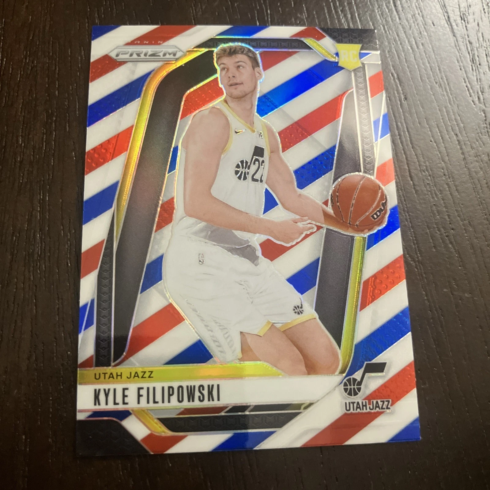 2024-25 Panini Prizm Kyle Filipowski #263 Red White Blue Prizm (RC) Rookie Jazz