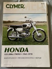 Honda 125-200cc 1965-1978 gemelos manual de reparación de mantenimiento de motocicleta Clymer