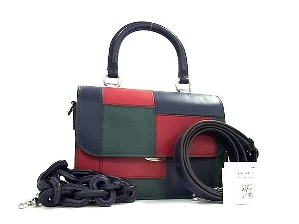 COACH Rogue 21 Top Handle Patchwork Glovetanned L… - image 1
