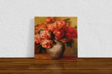 Pierre-Auguste Renoir "Still Life with Roses" Canvas Print Wall Art Home Decor