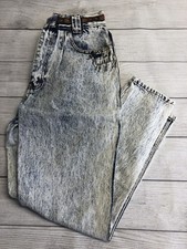 Vintage Gitano Jeans Womens 11 Acid Wash High Waist Tapered Embroidered 90s Deni