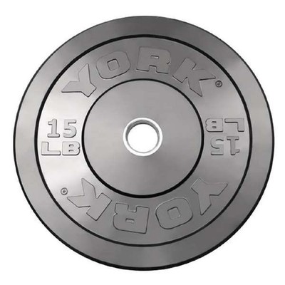 York Barbell Rubber Training Bumper Plate   Olympic Weight Plates with 2''