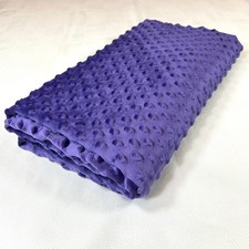 Remnant of Purple Super Soft Minky Dimple Dot Fabric for Blanket - 55" x 61"