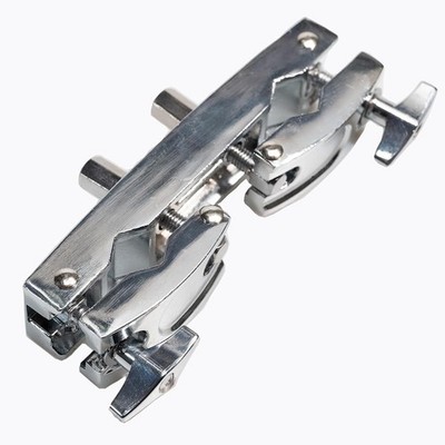 Silver Cymbal Stand Multi-Clamp Drum Mount Holder Adjustable Quick Release