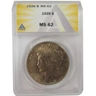 1926 Peace Dollar MS 62 ANACS Silver Uncirculated $1 Coin SKU:I20910