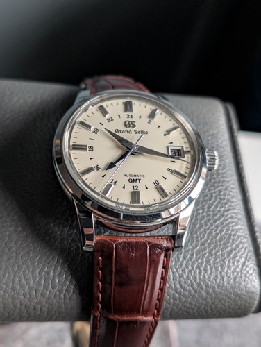 Grand Seiko Mechanical GMT SBGM221 ivory cream dial excellent ...