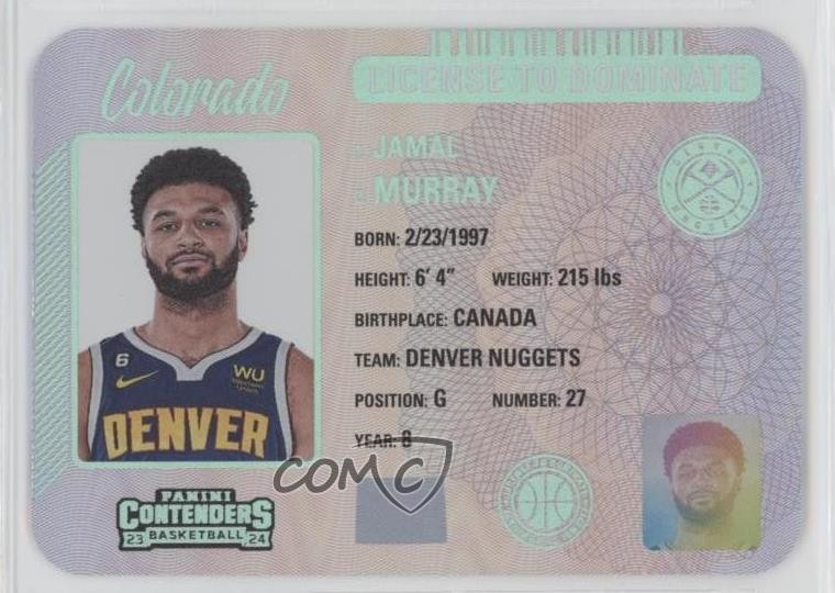 2023-24 Panini Contenders License to Dominate Jamal Murray #22 12yh