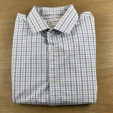 New Mizzen Main Leeward Plaid Check Shirt Mens Size XL Trim Fit Button Front
