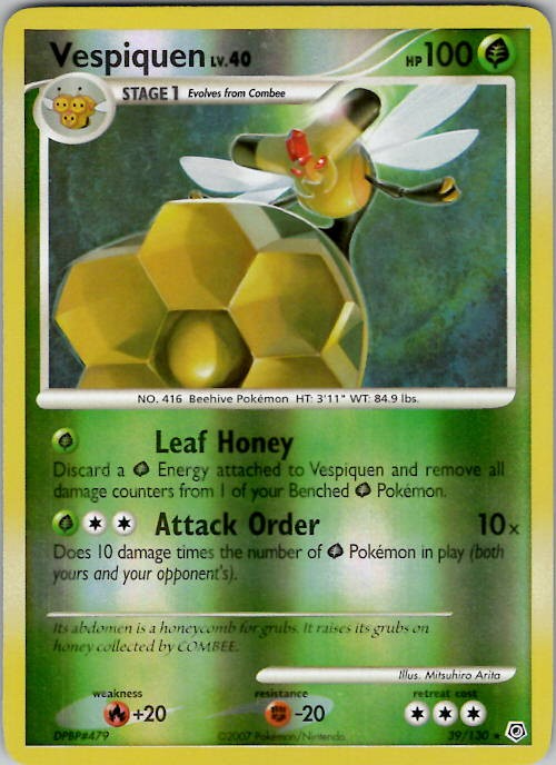 Vespiquen Diamond and Pearl 39/130 Reverse Holo NM