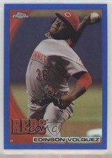 2010 Topps Chrome Blue Refractor /199 Edinson Volquez #107 0ew