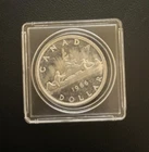 Canada 1966 $1 Silver Dollar Coin Queen Elizabeth II Circulated Uncertified