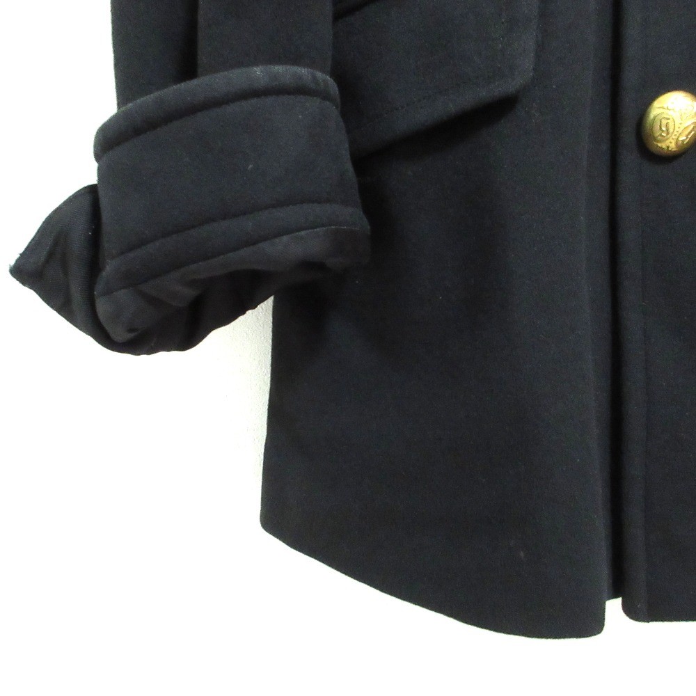 GUCCI Tom Ford era gold button pea coat jacket, black mens USED | eBay