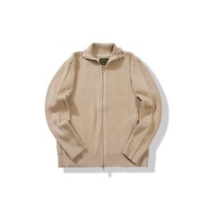 Men's Knitted Sweatshirts Thick Zipper Wool Cardigan Sweater Casual Strickjacke