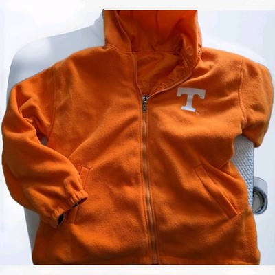 BMOC Sportswear TN Vols Fleece Jacket M Bright Orange Full Zip Hood Reversible 