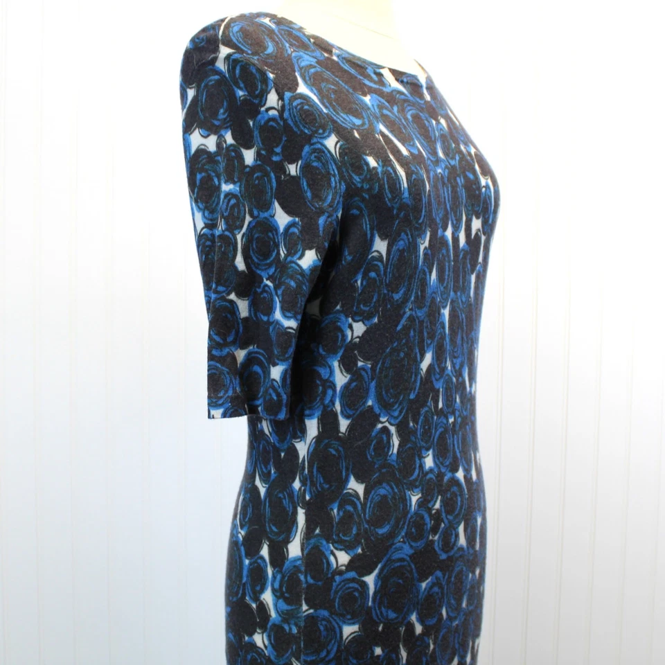 Love Moschino Mujer US 6 Abstracto Floral Suéter Vestido Azul Gris Blanco Foto 4 de 4