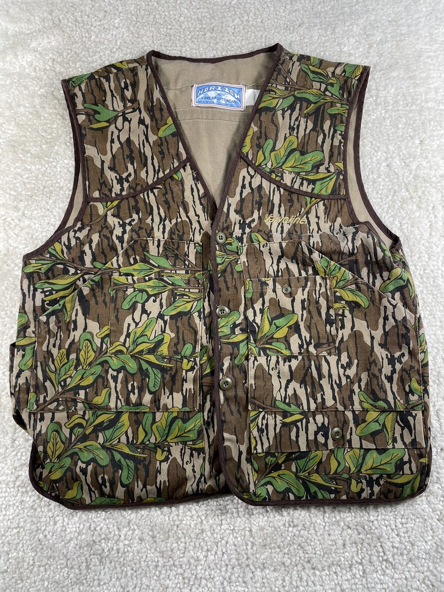 Vintage Camo Vest Mens Large Mossy Oak Green Leaf Hunting Vintage Camo Vest Mens Large Mossy Oak Green Leaf Hunting