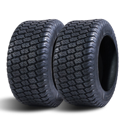 Set 2 16x6.50-8 Tires Lawn Mower Tractor Tire 4Ply 16x6.5x8 Turf Tyres Tubeless
