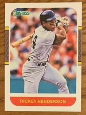 RICKEY HENDERSON, 2021 DONRUSS SP CARD, MINT, AWESOME !