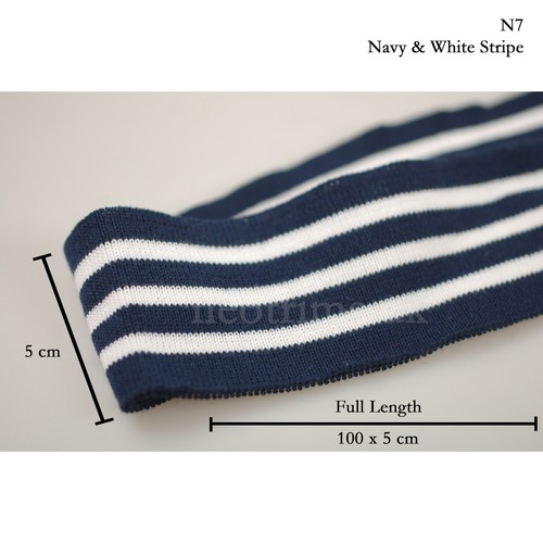 Knit Rib Stretch Welt for Cuff,Waistband Neckbands.Stripes Revamp Clothing Trim - Picture 11 of 26