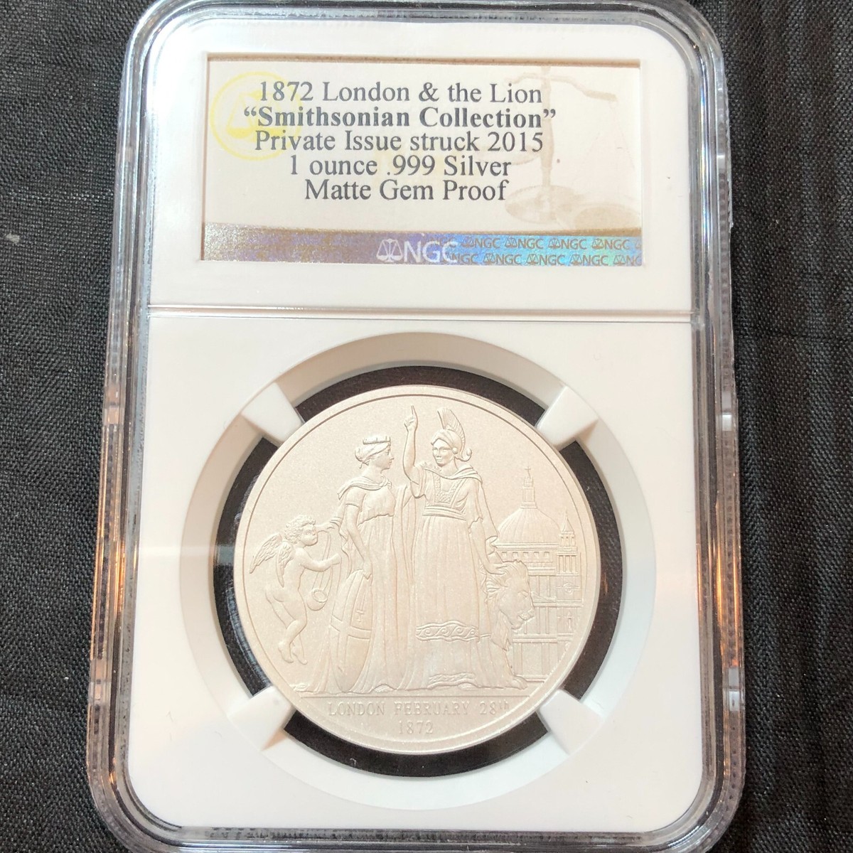 2015 1872 London & the lion Smithsonian collection 1oz matte 2015 1872 London & the lion Smithsonian collection 1oz matte