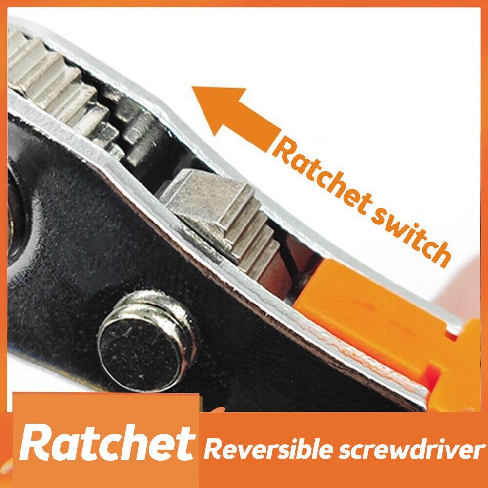 1/4" Right Angle Ratchet Wrench Screwdriver Pocket Home Car Furniture Repair 11P