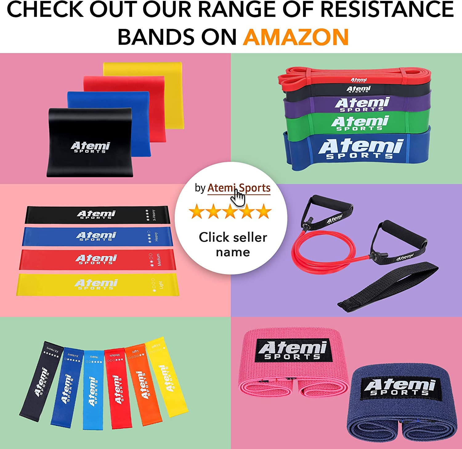 Resistance Band with Handles & Door Anchor | Gym Resistance Tubes with Handles |