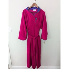 Vintage 80s Vanity Fair Long Fleece Robe Deadstock NWT