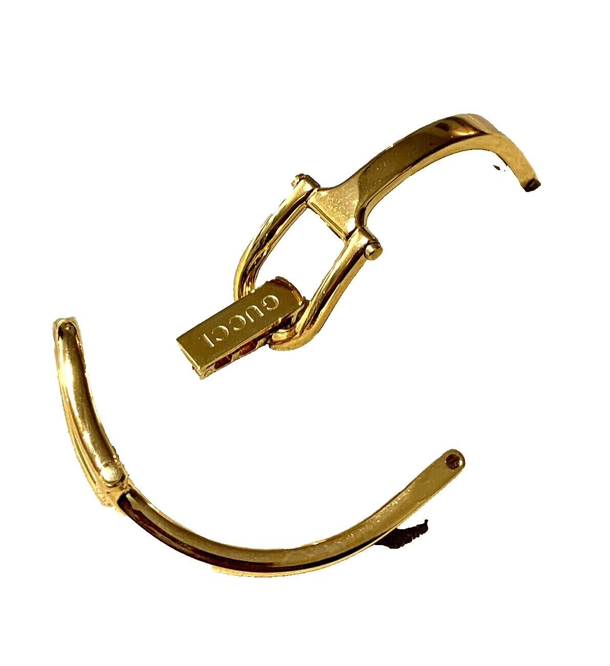 Correas de reloj pulsera Gucci chapadas en oro