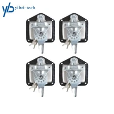 (4 Pack) T-handle Tool Box Lock RV Door Latch w/ Two Keys Stainless Steel Polish