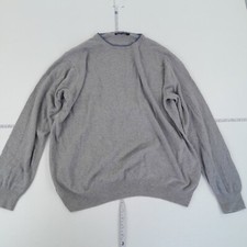 Maglione ZARA grande grigio da uomo girocollo in maglia pullover misto lana