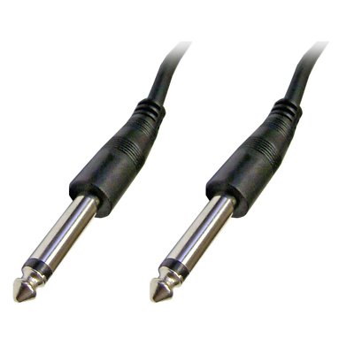 15Ft 1/4 Inch Mono Male Male Audio Cable Guitar Mixer Instrument Speaker PA v2