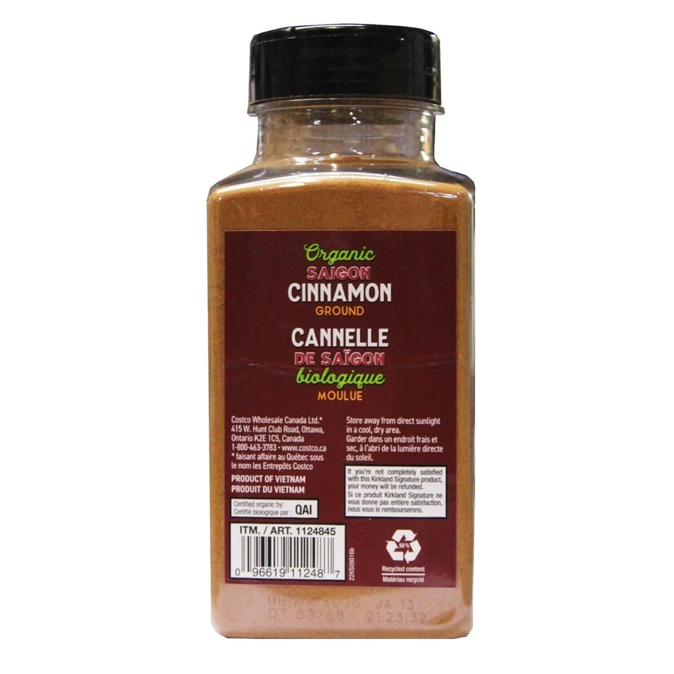 Canela orgánica Kirkland Signature de Saigón, molida, 303 g (10,7 oz) Foto 2 de 4