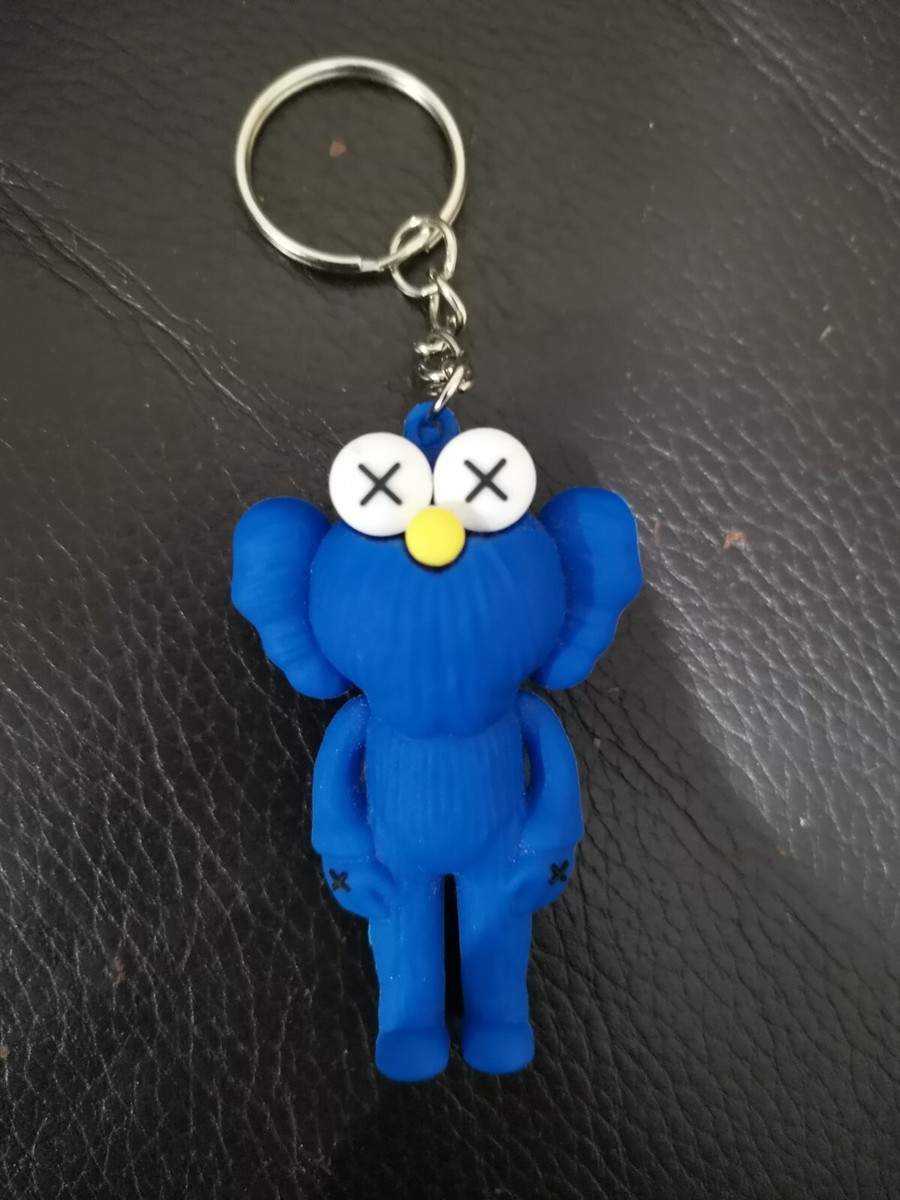 KAWS COMPANION KEYHOLDER YELLOW/BLACK Kaws keychain Blue X Eyes