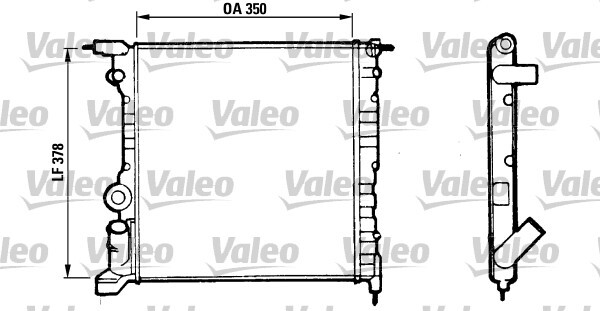 Radiateur moteur Valeo 816656 refroidissement optimal avec thermostat intégré 350x378mm