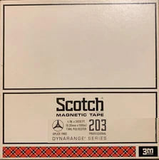 Scotch 203 Dynarange Reel Tape, LP, 10" Metal Reel, 3600 ft