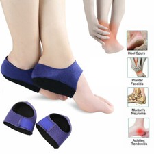 1 Pair Plantar Fasciitis Heel Protectors Pads Arch Wrap Support Foot Pain Relief