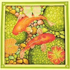 Koi Fish Pond Joy Sunday Cross Stitch ~ The Red Carp #6804 Kit PRINTED PATTERN