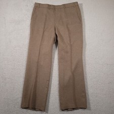 Vintage 70s Levis Action Slacks Mens 37X31.5 Brown Marled Straight Leg Sta Prest