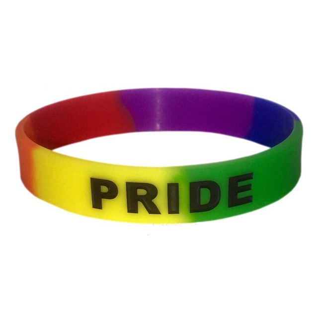 Men Wristband Bisexual Gay Bracelet Wrist Band Colorful Bangle Jewelry