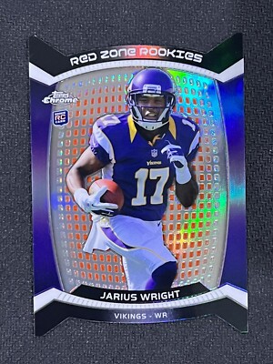 2012 Topps Chrome Red Zone Rookies Refractors Vikings #RZDC35 Jarius Wright